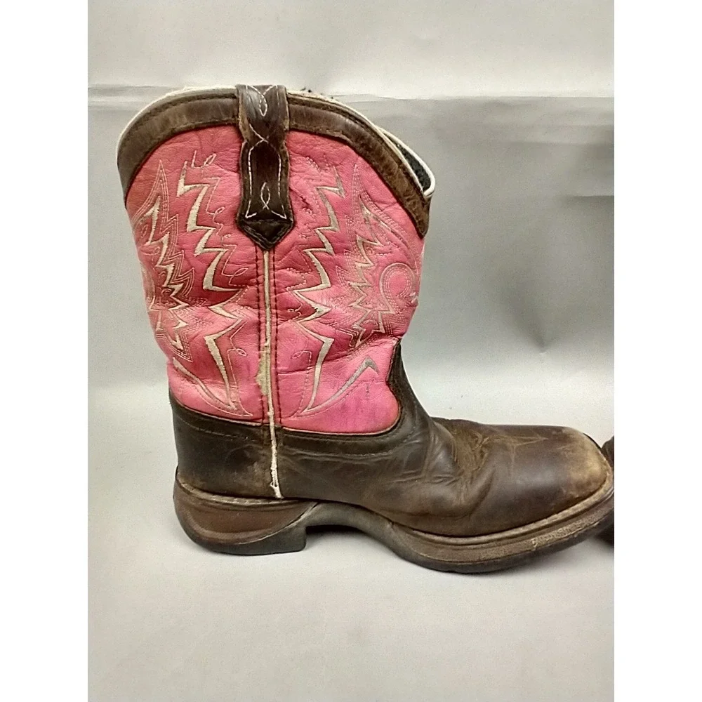 Girl's Durango Western Boot‎ Lil' Cowgirl Pink Brown Sz 2 DWBT093 8